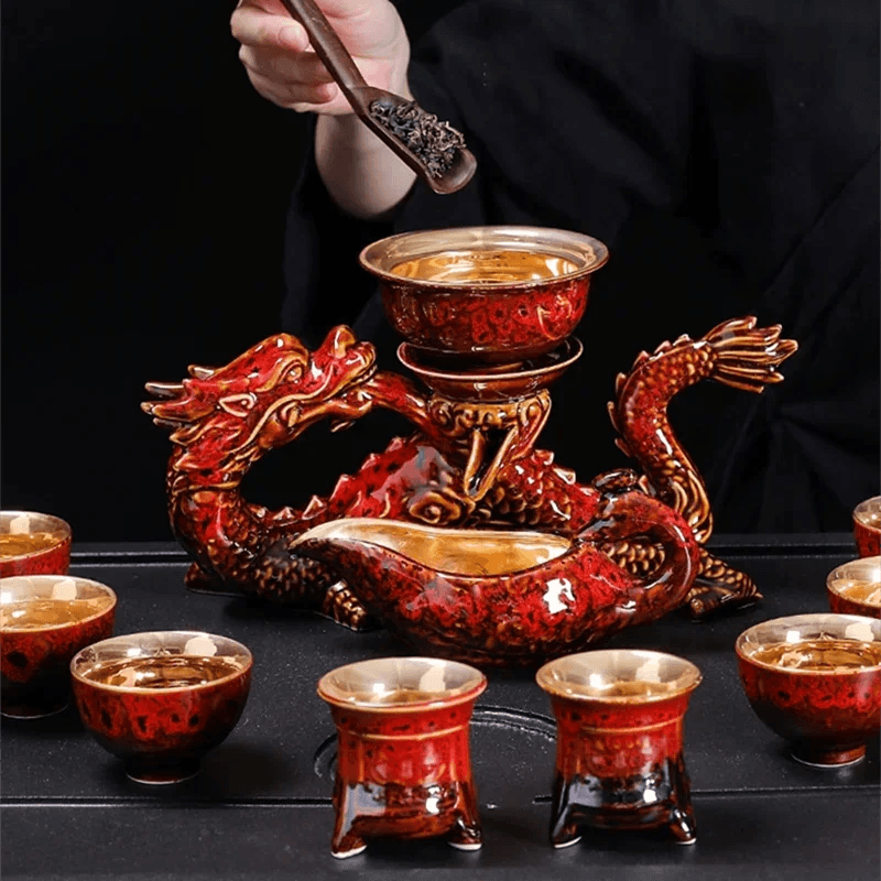 Dragon Kung Fu Teapot and Tea Cup Set - Shop Jobie