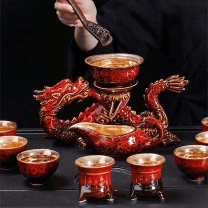 Dragon Kung Fu Teapot and Tea Cup Set - Shop Jobie