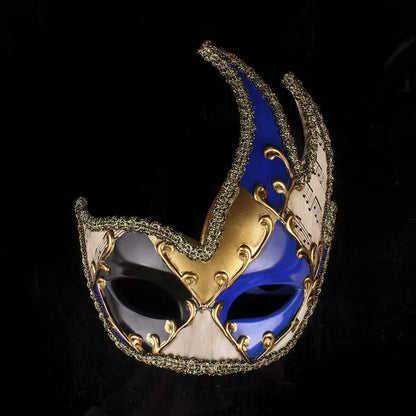 Mardi Gras & Masquerade  Mask - Vintage Venetian Checkered