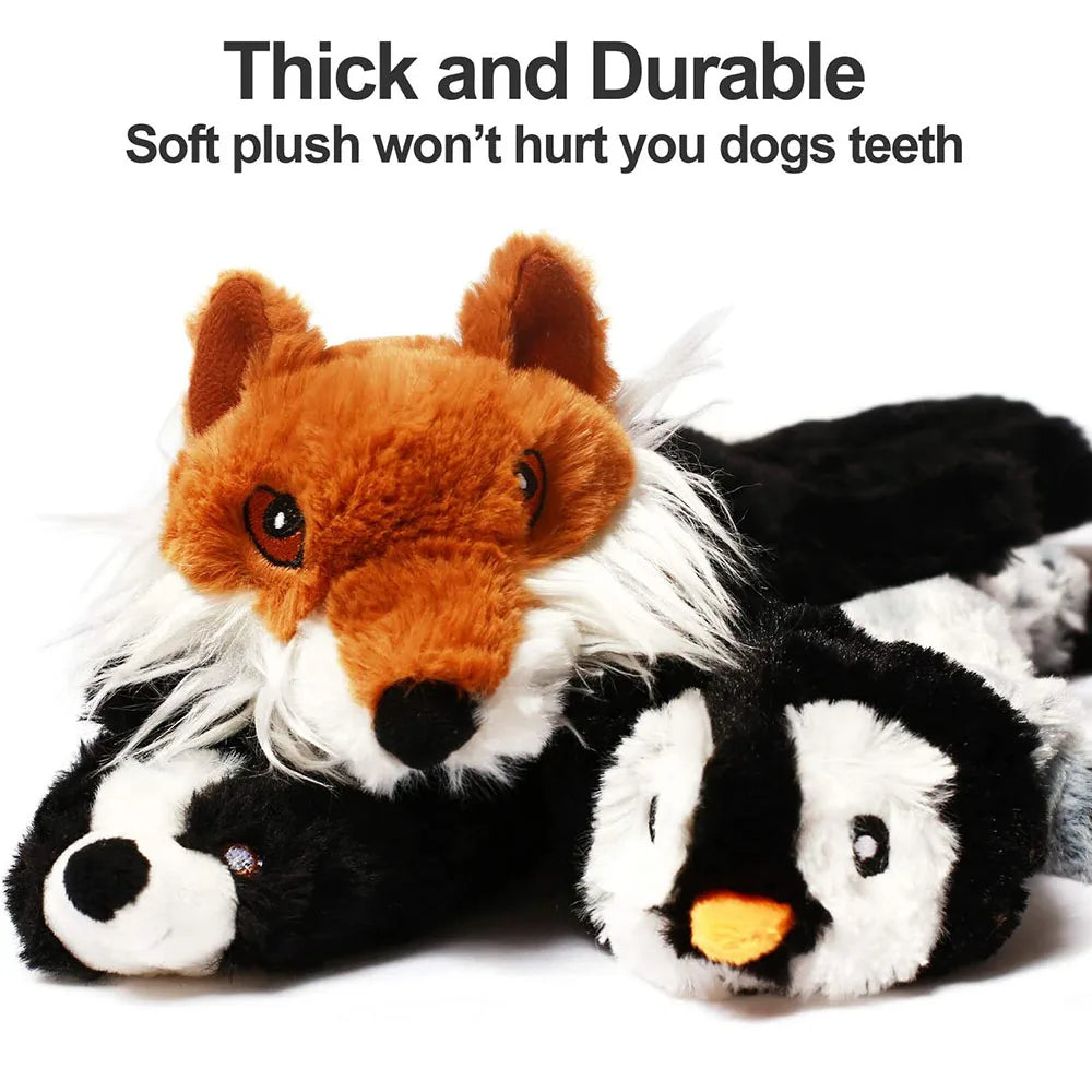 Adorable Animal No-Stuffing Dog Toy with Squeakers
