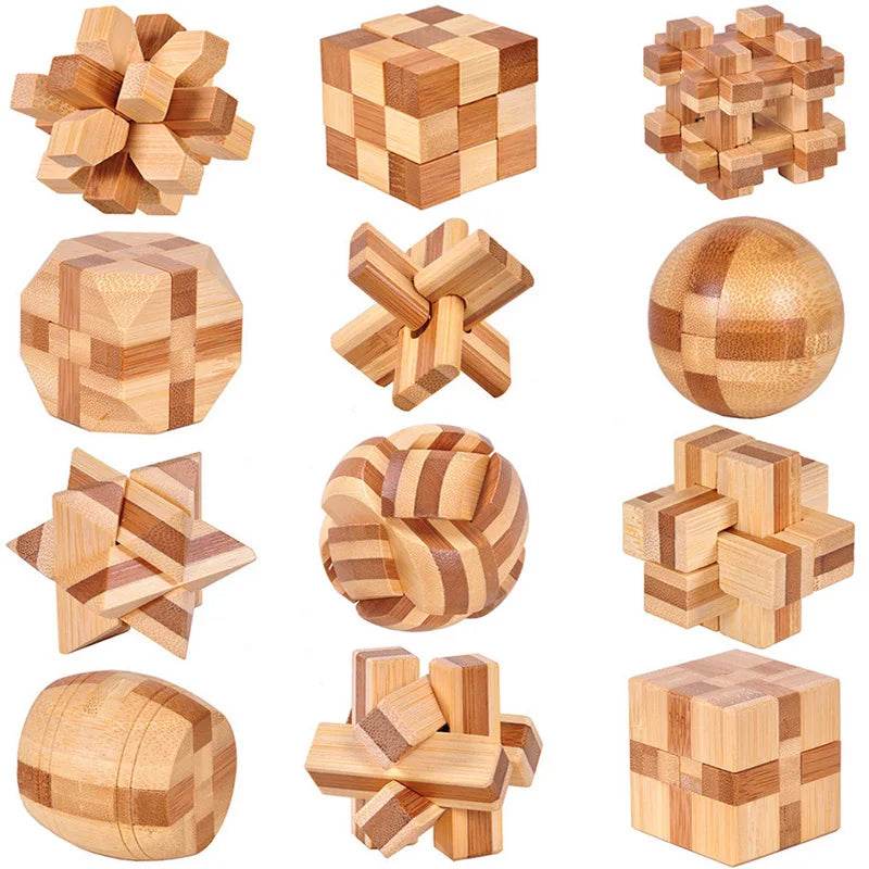 3D Wooden Puzzle IQ Brain Teaser - Shop Jobie