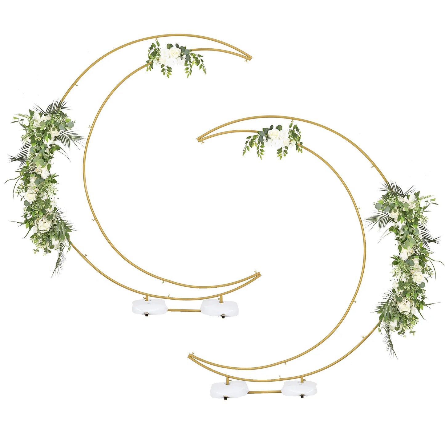6.9ft Curved Moon Arch Stand & Party Backdrop