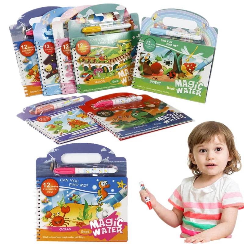 Montessori - Magical Water Painting Book - Shop Jobie