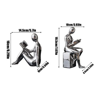 Bookends - Abstract Reading Figurines