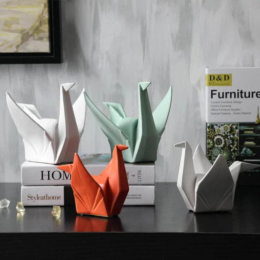Modern Abstract Origami Bird Figurine - Shop Jobie