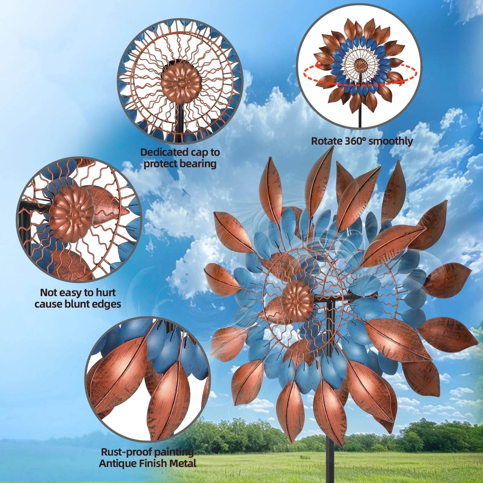 Wind Spinner - Large Kinetic Garden Decor - Shop Jobie