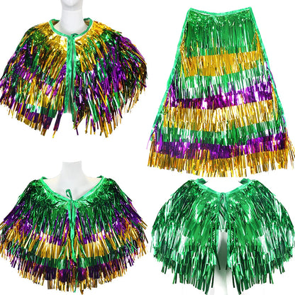 Saint Patrick's Day & Carnival - Irish Festival Tassel Cloak Costume