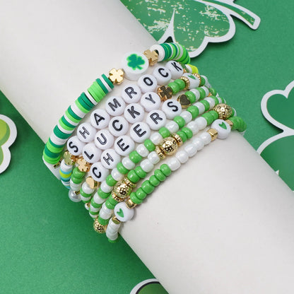 Lucky Shamrock Clover Party Favor Fashion Bracelets