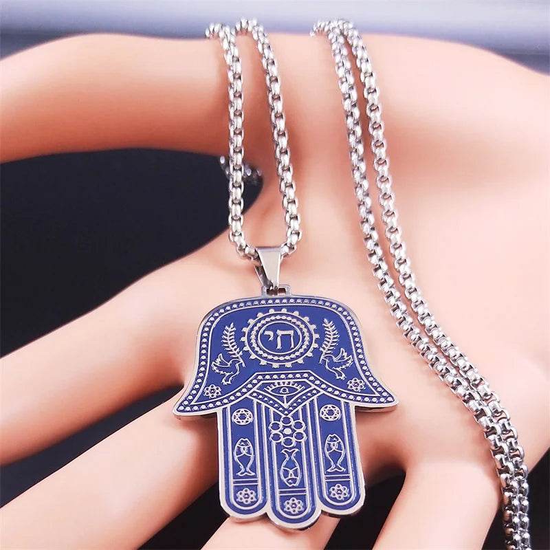 Hamsa Hand Fish Eyes Necklaces - Shop Jobie