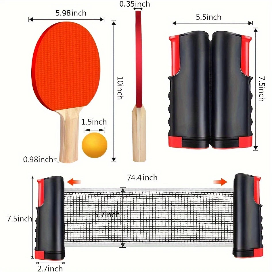 Portable Ping Pong Paddle Set