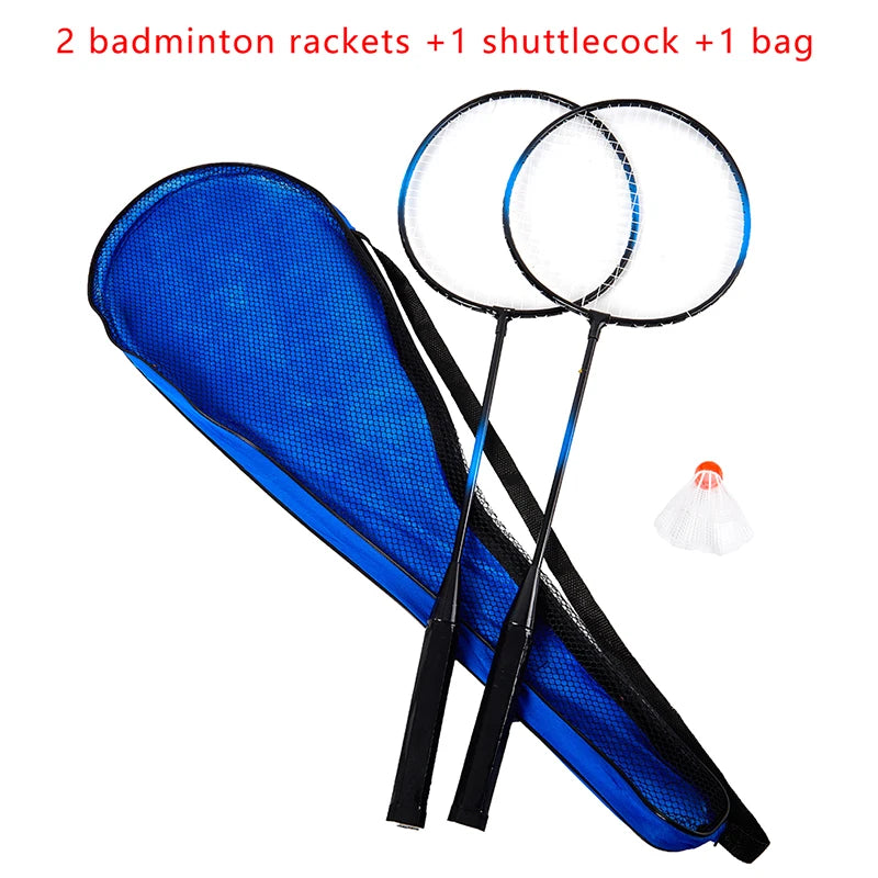 Pro Badminton Rackets, Shuttlecocks, and Carrying Bag Set