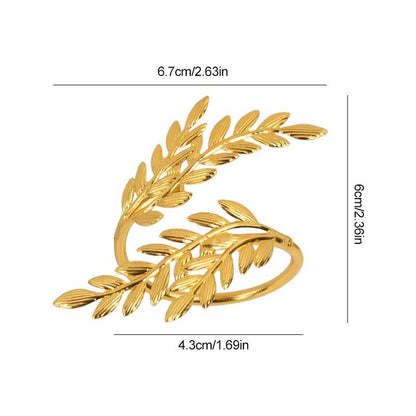 Tabletop - Gold Leaf Napkin Ring Buckles - Shop Jobie