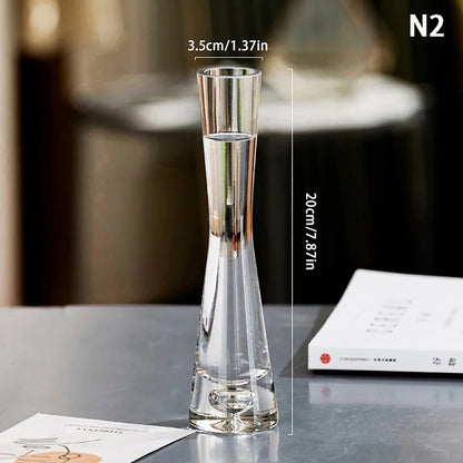Elegant Transparent Glass Flower Vase