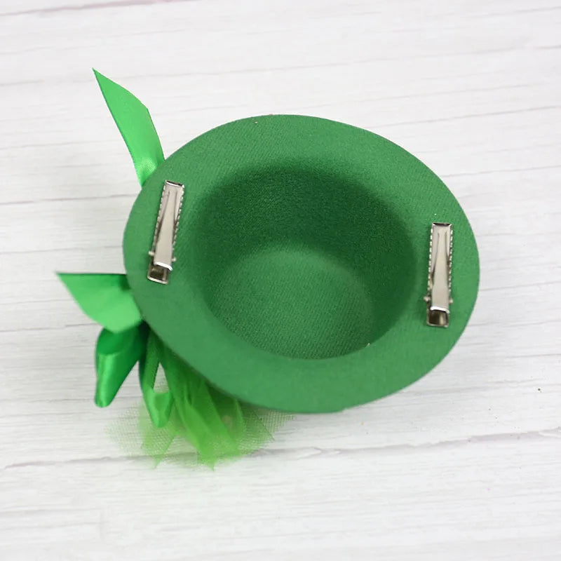 St. Patrick's Day Green Hairpin Shamrock Hat
