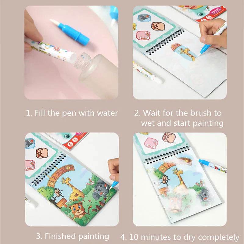 Montessori - Magical Water Painting Book - Shop Jobie