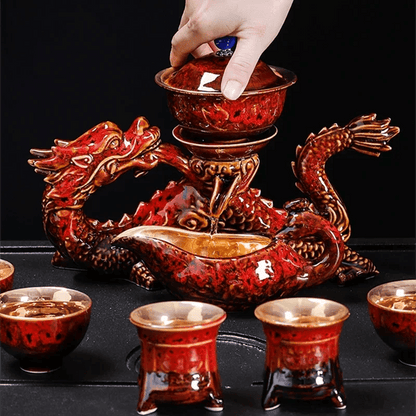 Dragon Kung Fu Teapot and Tea Cup Set - Shop Jobie