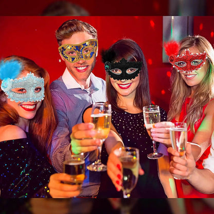 14-56pcs Vintage Mardi Gras Masquerade Mask - Shop Jobie