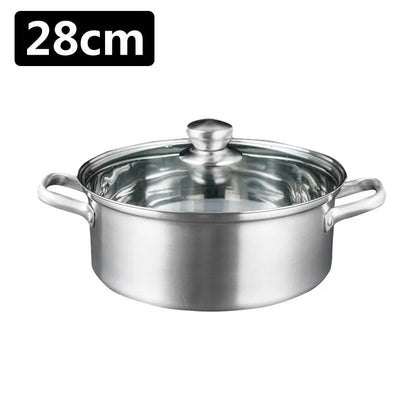 Divided Nonstick Stainless Steel Hot Pot & Fryer