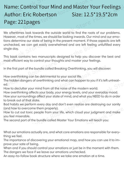 Book - Control Your Mind and Master Your Feelings - Shop Jobie