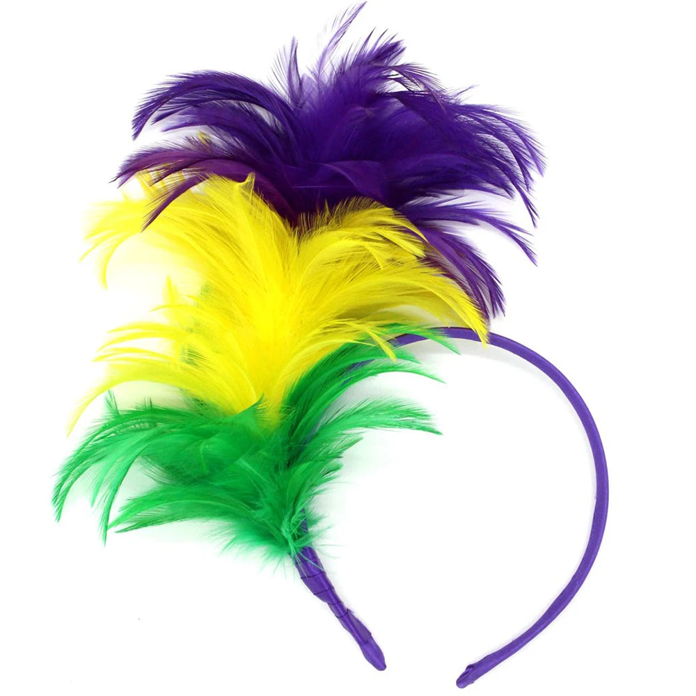 Mardi Gras Feather Headband