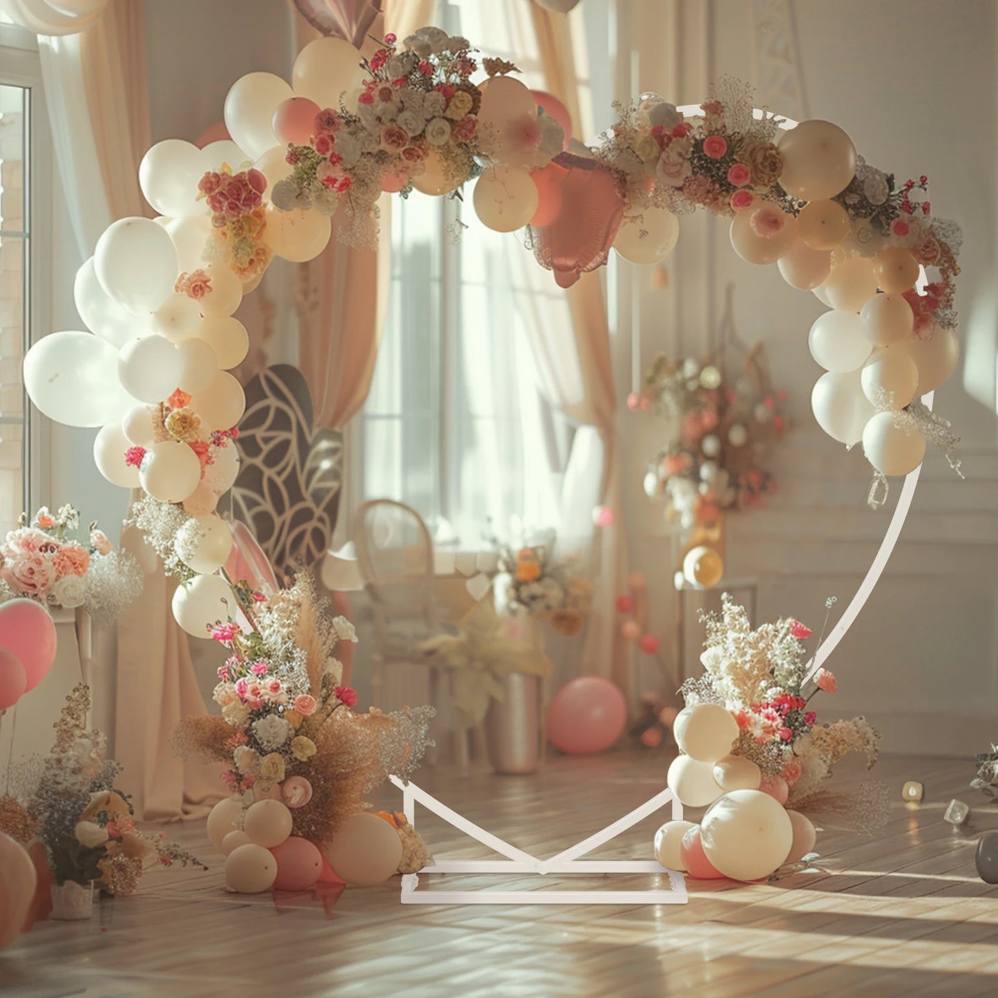 Heart Shape Wedding Arch Backdrop Frame