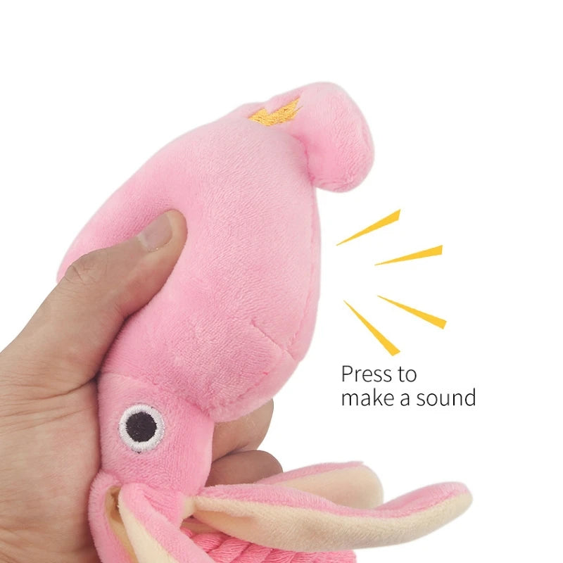 Pink Pet Octopus Plush Rope Toy