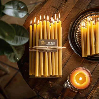 25pcs/1pack Hanukkah Candle Natural Beeswax - Shop Jobie