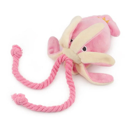 Pink Pet Octopus Plush Rope Toy