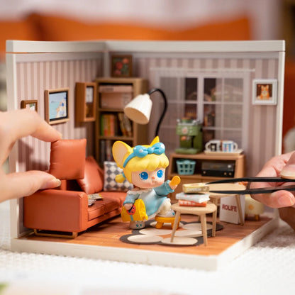 Puzzle DIY Kits -  Cozy Living Lounge Miniature House