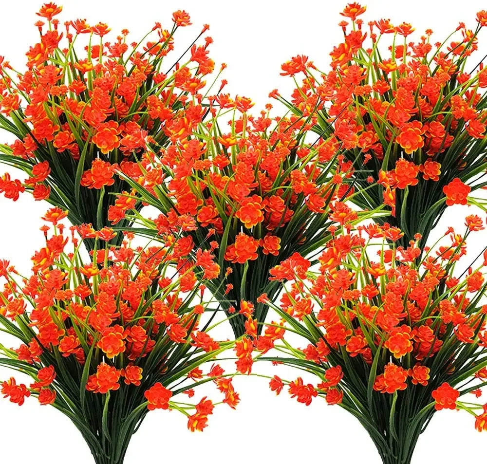 Silk Flowers - 10 Bundles Artificial Garden Decor!
