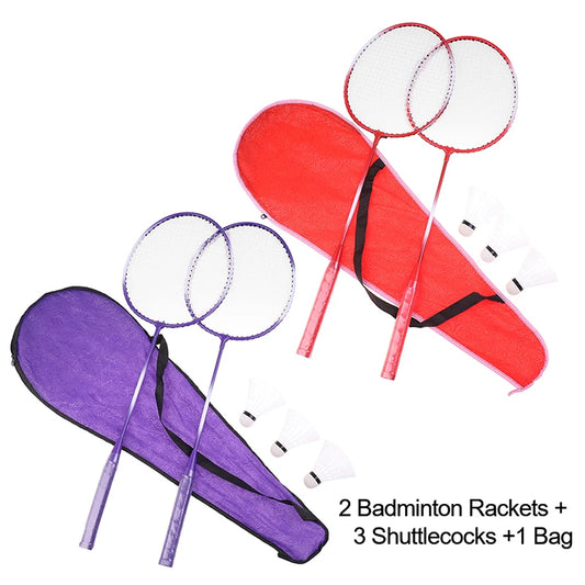 Pro Badminton Rackets, Shuttlecocks, and Carrying Bag Set