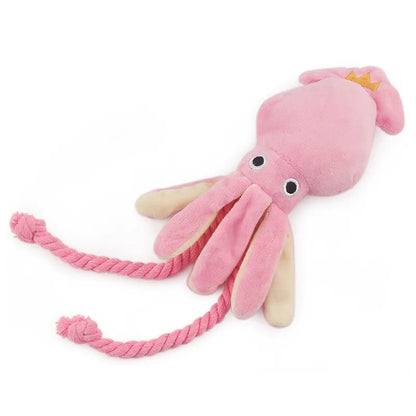 Pink Pet Octopus Plush Rope Toy