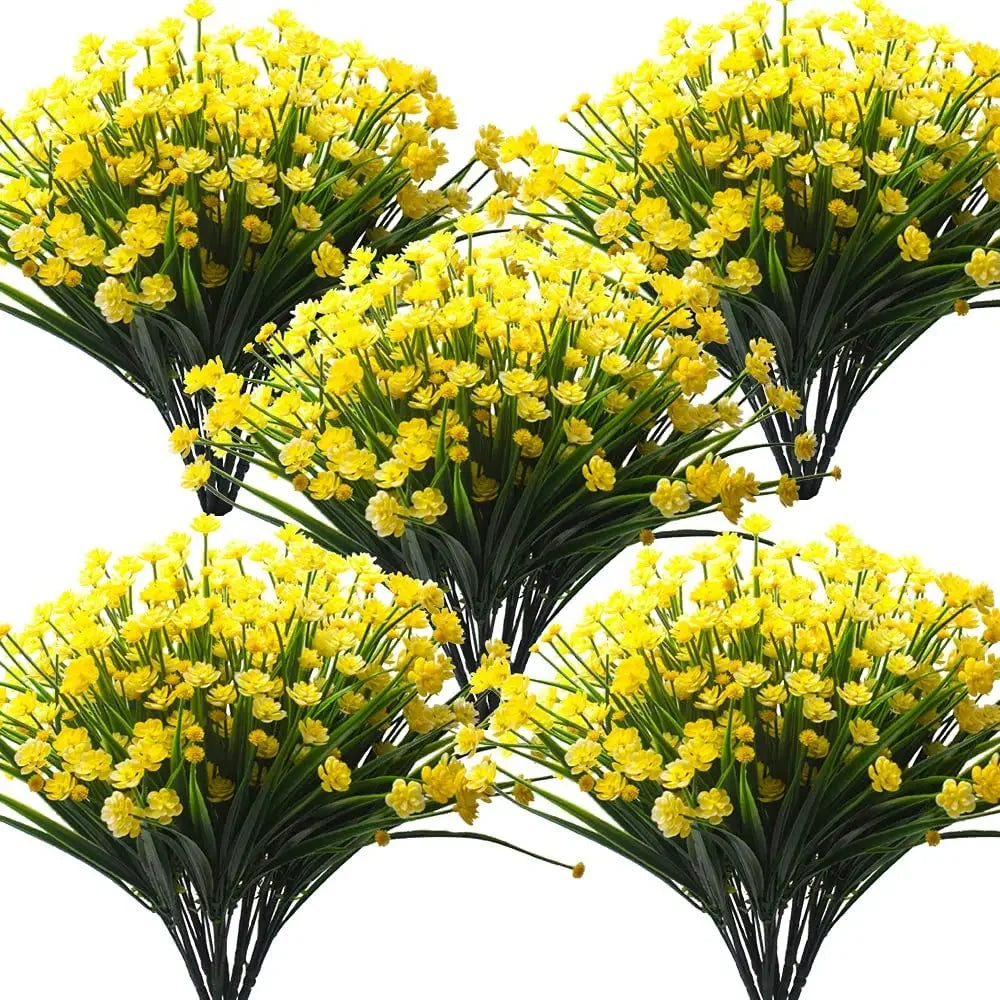 Silk Flowers - 10 Bundles Artificial Garden Decor!