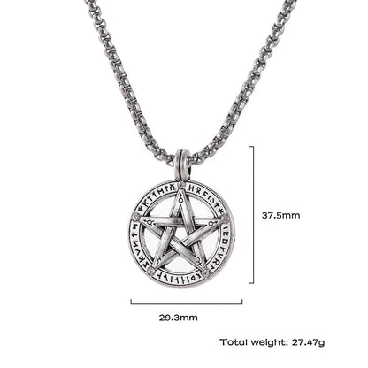 Vintage Pentagram Pendant Necklace - Shop Jobie