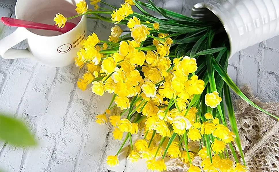 Silk Flowers - 10 Bundles Artificial Garden Decor!