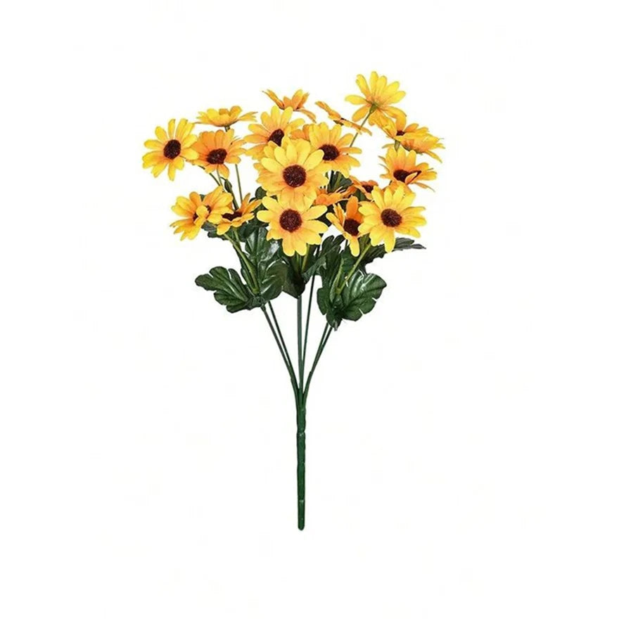 Silk Flower Bouquet - Little Yellow Daisy