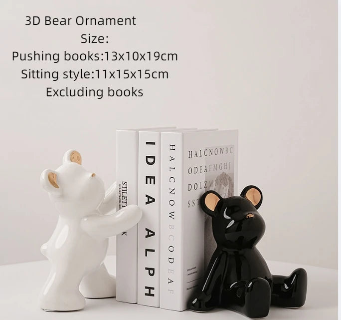 Bookends - 3D Geometric Bears