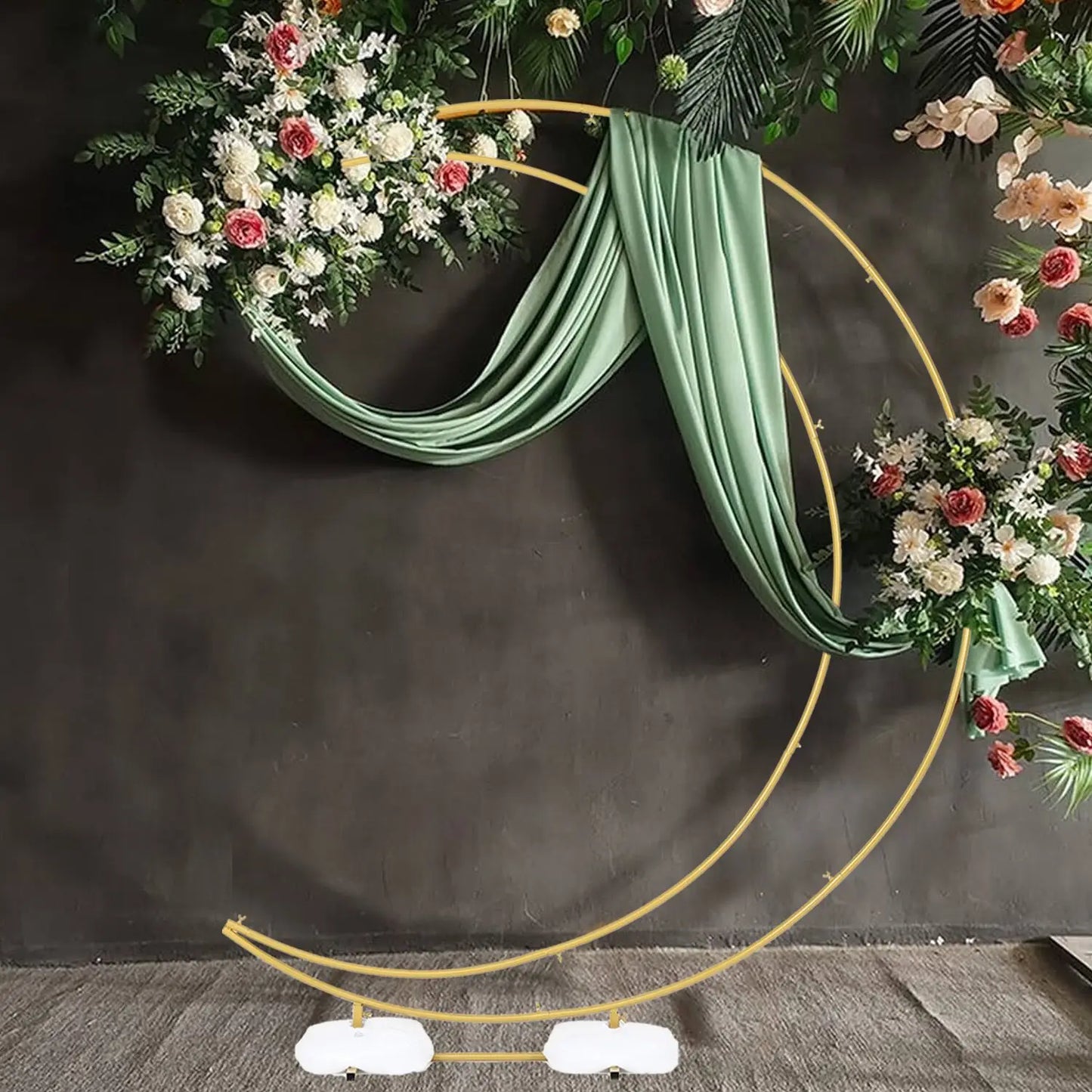 6.9ft Curved Moon Arch Stand & Party Backdrop