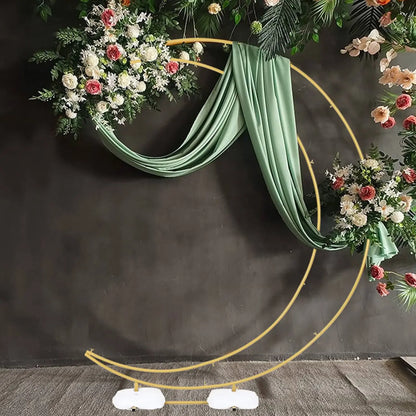 6.9ft Curved Moon Arch Stand & Party Backdrop