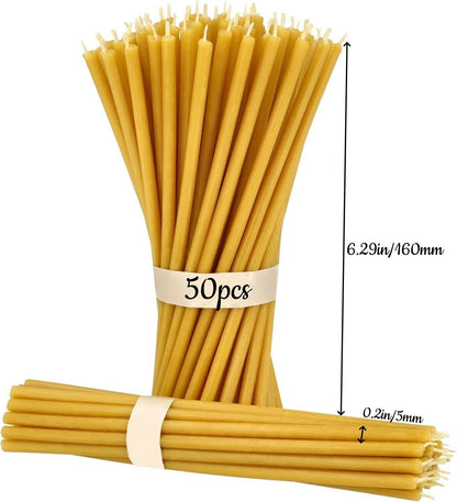 50/100Pcs Natural Beeswax Hanukkah Candles - Shop Jobie