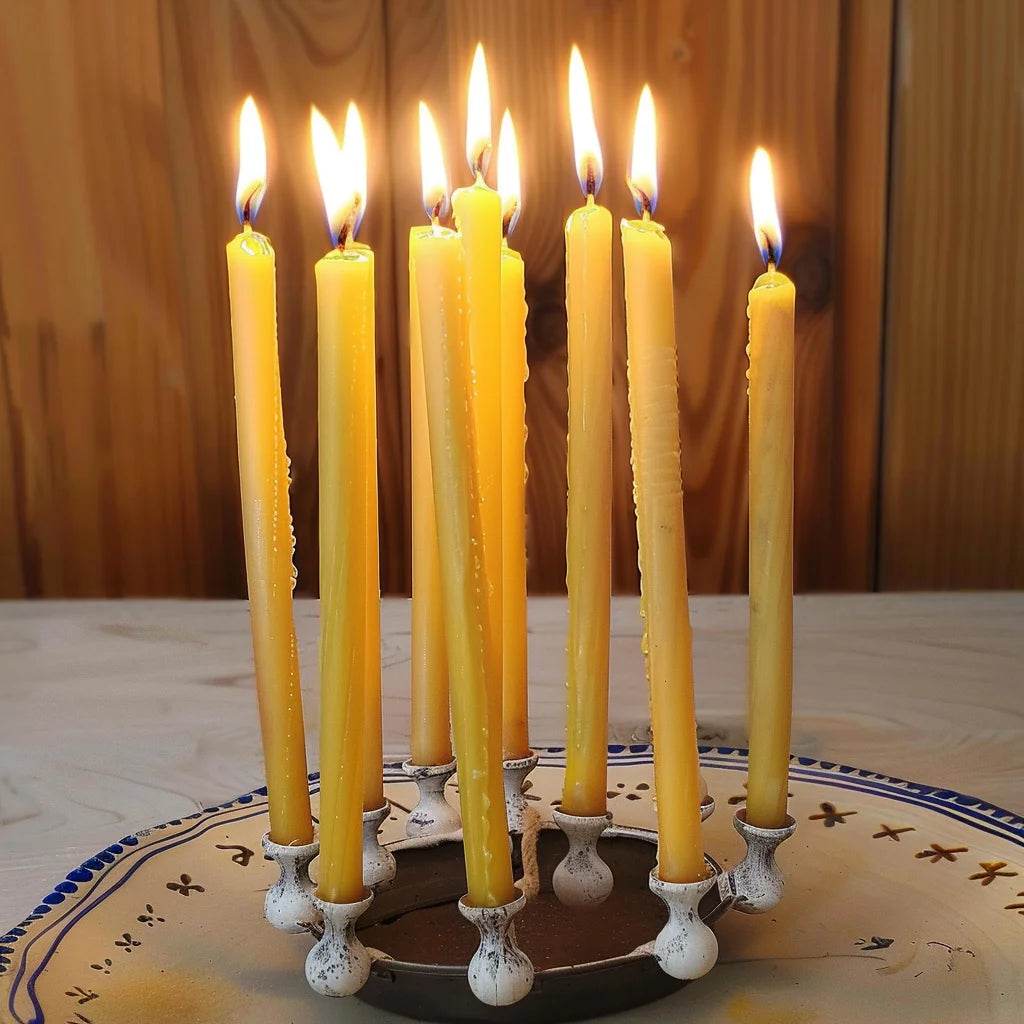 25pcs/1pack Hanukkah Candle Natural Beeswax - Shop Jobie