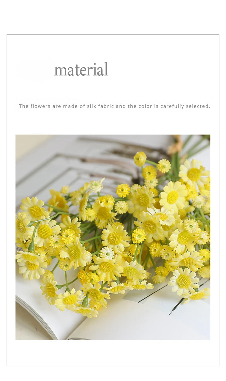 Silk Flower Bouquet - Bouquet of Chamomile Small Daisies