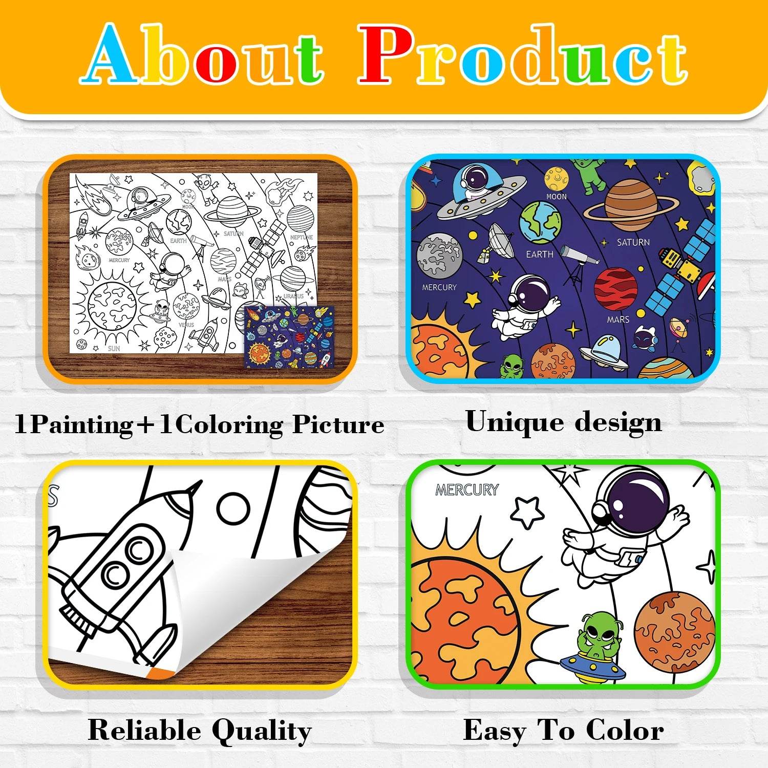 DIY - Space Sticky Coloring Paper - Shop Jobie