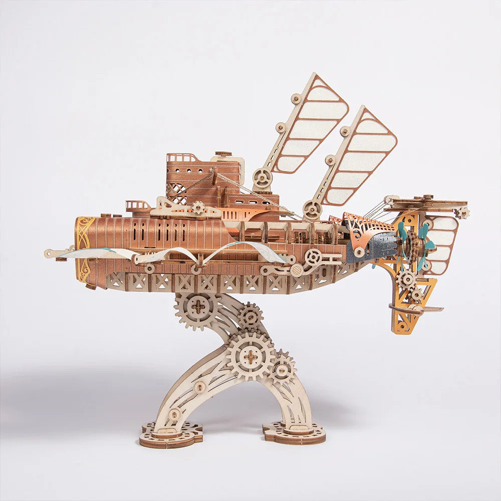 3D Wooden Puzzle DIY Kits - Fantasy Airship Miniature Model