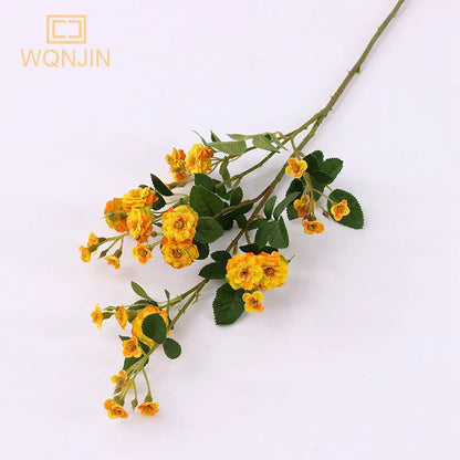 Silk Flower Bouquet -  Long Branch Artificial Mini Roses