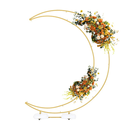 6.9ft Curved Moon Arch Stand & Party Backdrop