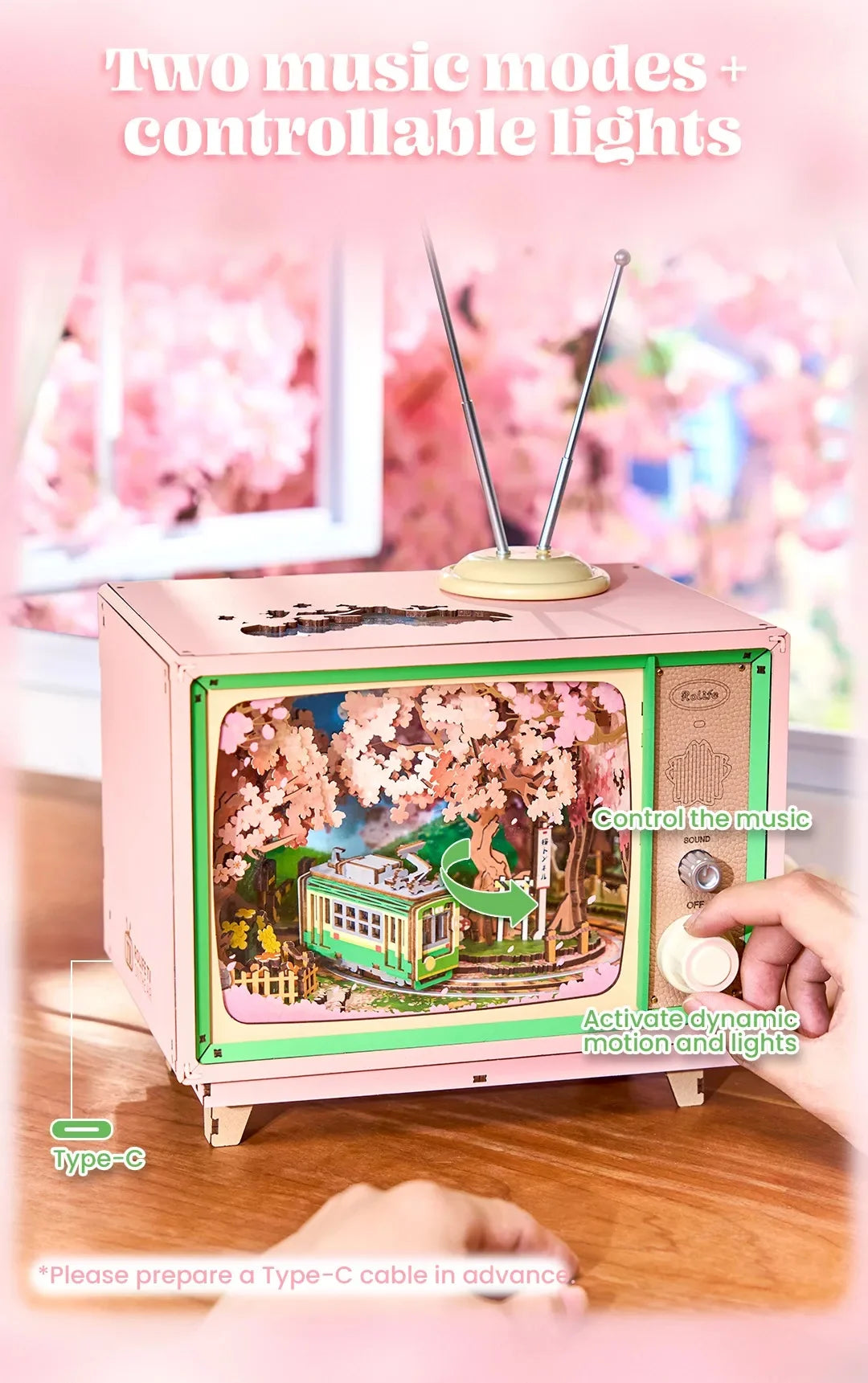 3D Wooden Puzzle – Sakura Dreamy Tour Music Box