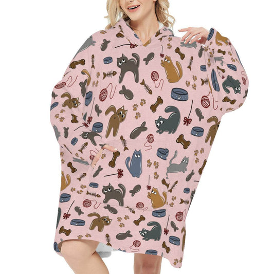 Cozie Hugs Hoodie Playful Cats - Shop Jobie