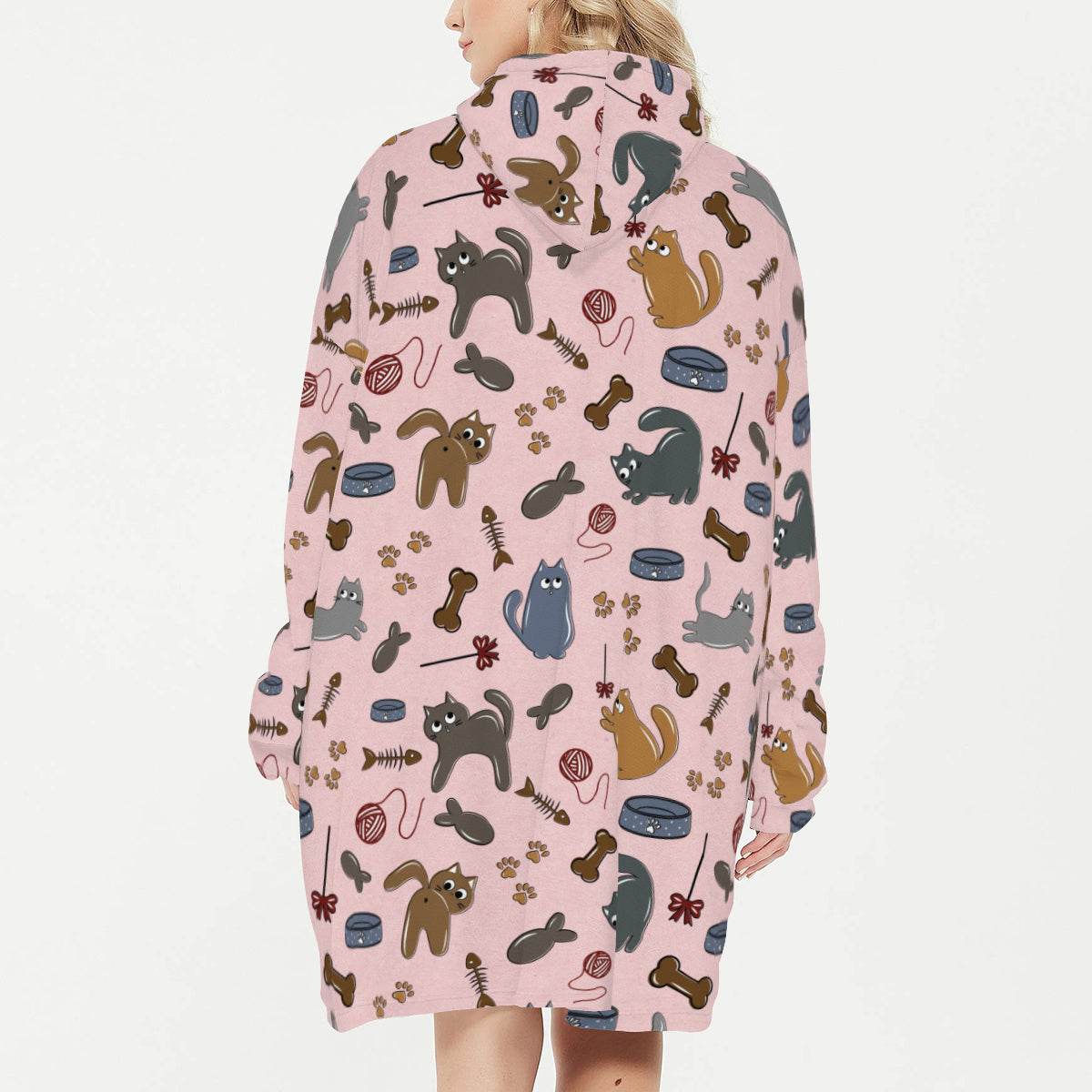 Cozie Hugs Hoodie Playful Cats - Shop Jobie