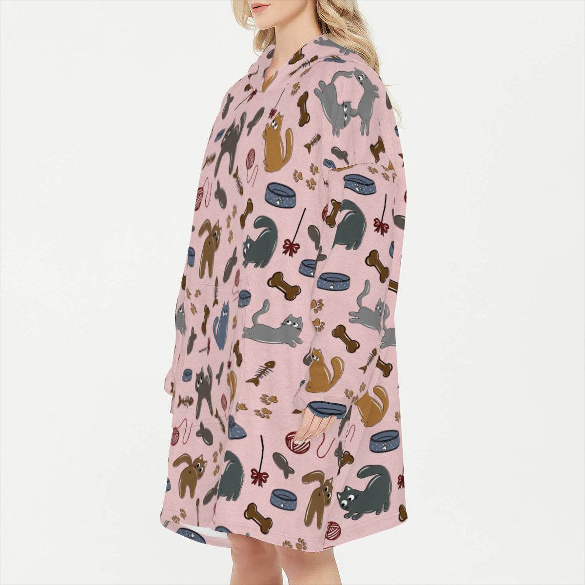 Cozie Hugs Hoodie Playful Cats - Shop Jobie